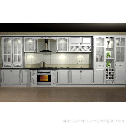 Classic Black White Paint Kitchen Cabinet